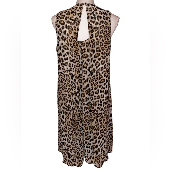 JBS Sleeveless Midi Dress Leopard Print Black Gold Tan NWOT in Size 8 - Picture 3 of 7